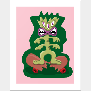 skateboarding monster Posters and Art